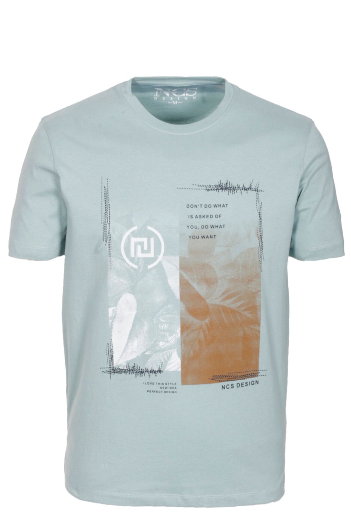 Ncs Erkek Tişört Bisiklet Yaka %100 Pamuk Slim Fit Baskılı T-shirt NCS JEANS 1209