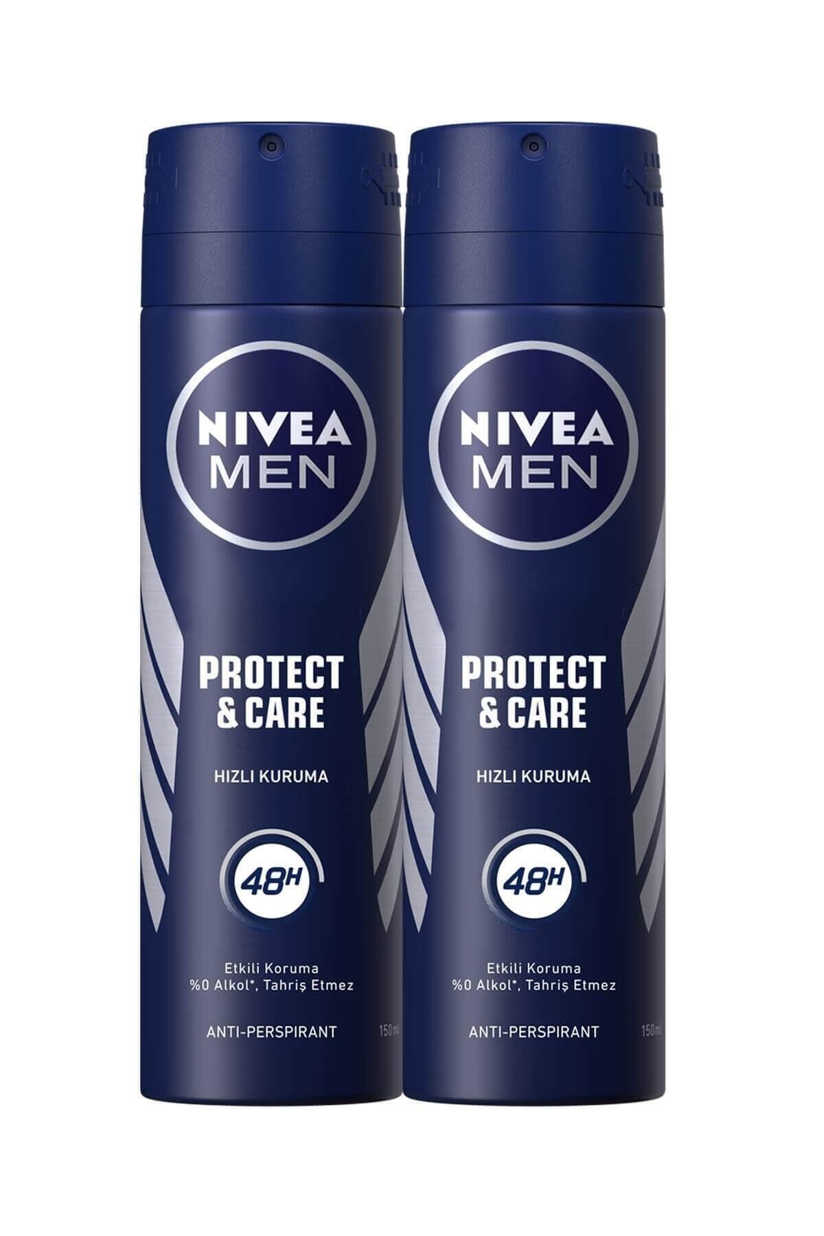 NIVEA Protect&care Sprey Deodorant 150 Ml Erkek 2'li Avantaj Paketi