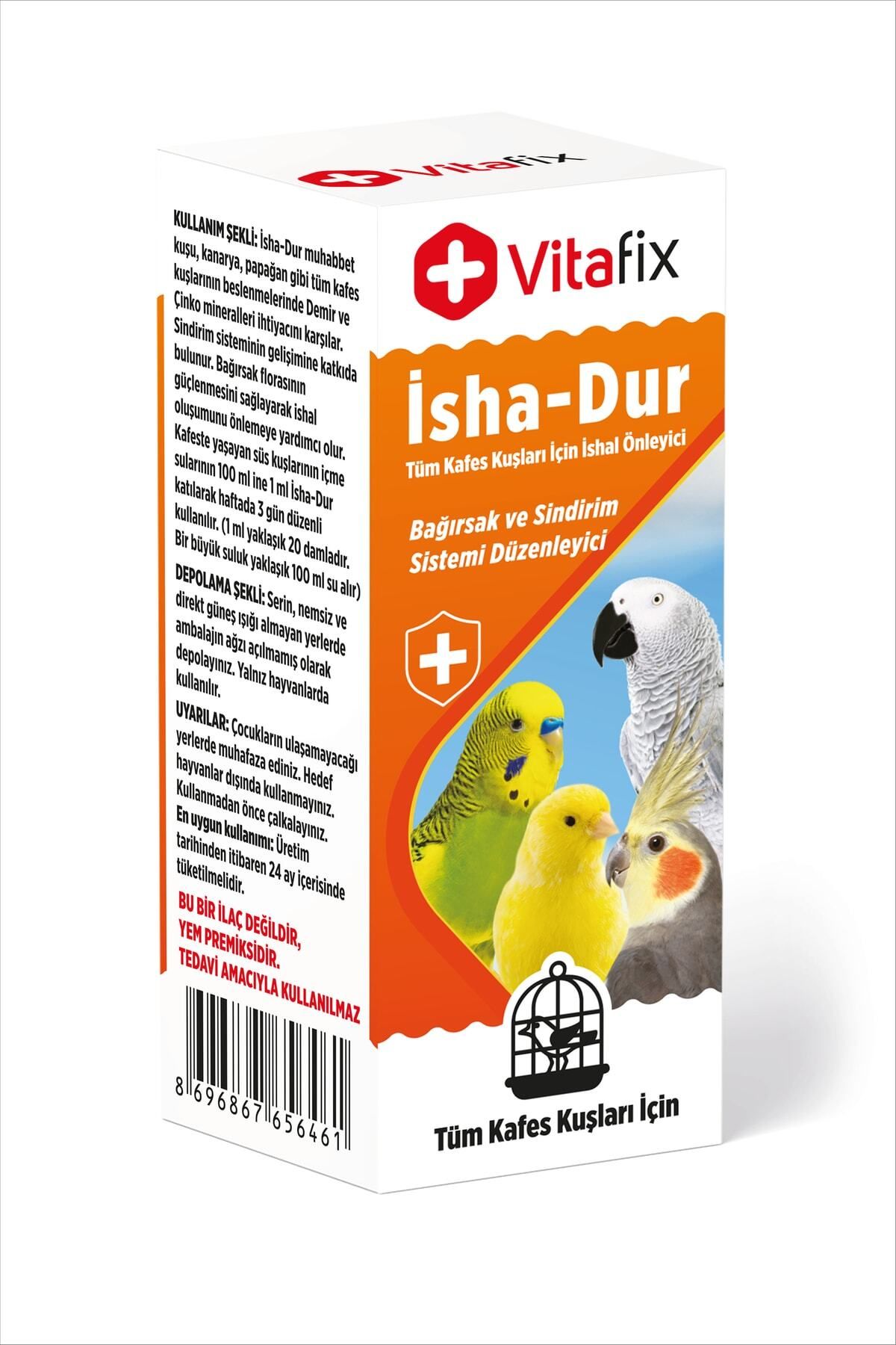 Vitafix Isha-dur - Kuşlar Için Bağırsak Ve Sindirim Sistemi Düzenleyici - Ishal Gidermeye Yardımcı