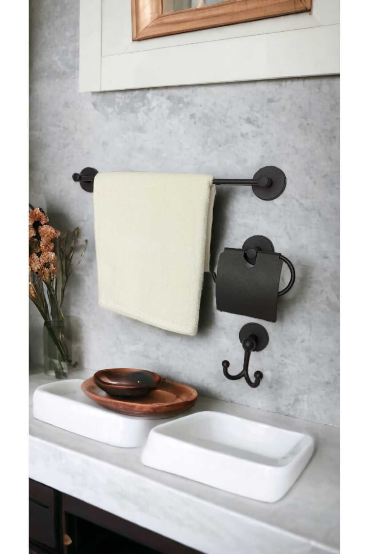 Egem Home Banyo Düzenleyici Seti Havluluk, Tuvalet Kağıtlığı, Bornozluk