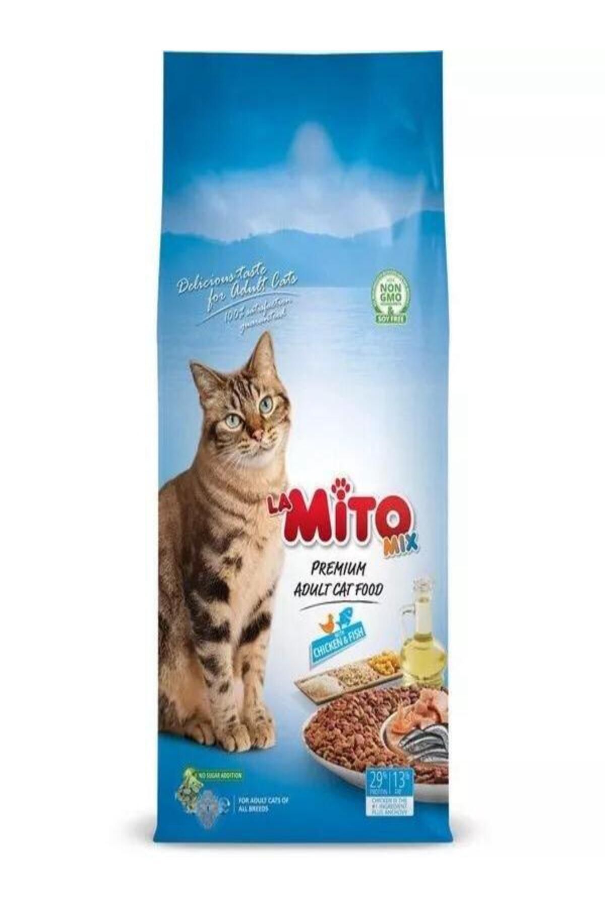 Mito La Mito Mix Adult Cat Tavuklu ve Balıklı Renkli Taneli Yetişkin Kedi Maması