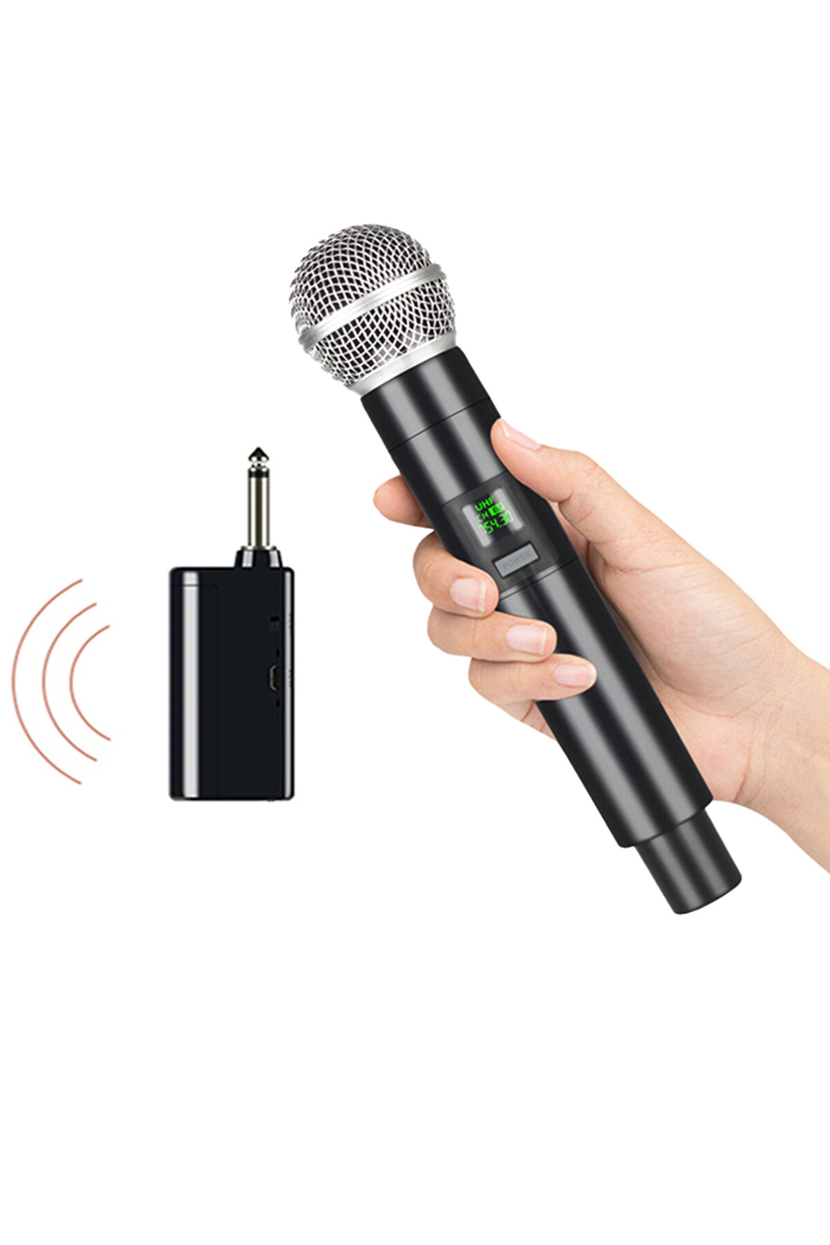 TECHNOM Profesyonel 1200 mAH UHF Sistem Kablosuz Alıcılı Mikrofon Karaoke Toplantı Sunum Mikrofonu