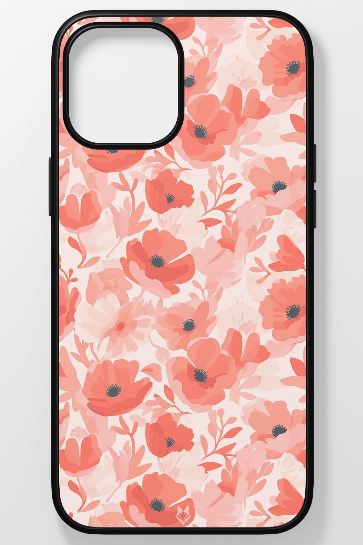 TREND Floral Çiçek Kırılmaz (TEMPERLİ) Cam Sert Plastik Iphone 15 Plus Telefon Kılıfı