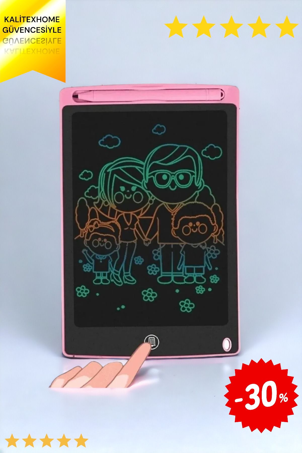 kalitexhome Lcd Ekranlı Kalemli Dijital Çizim Tableti Yazı Tahtası Akıllı Çocuk Tablet 8,5 Inç Digital