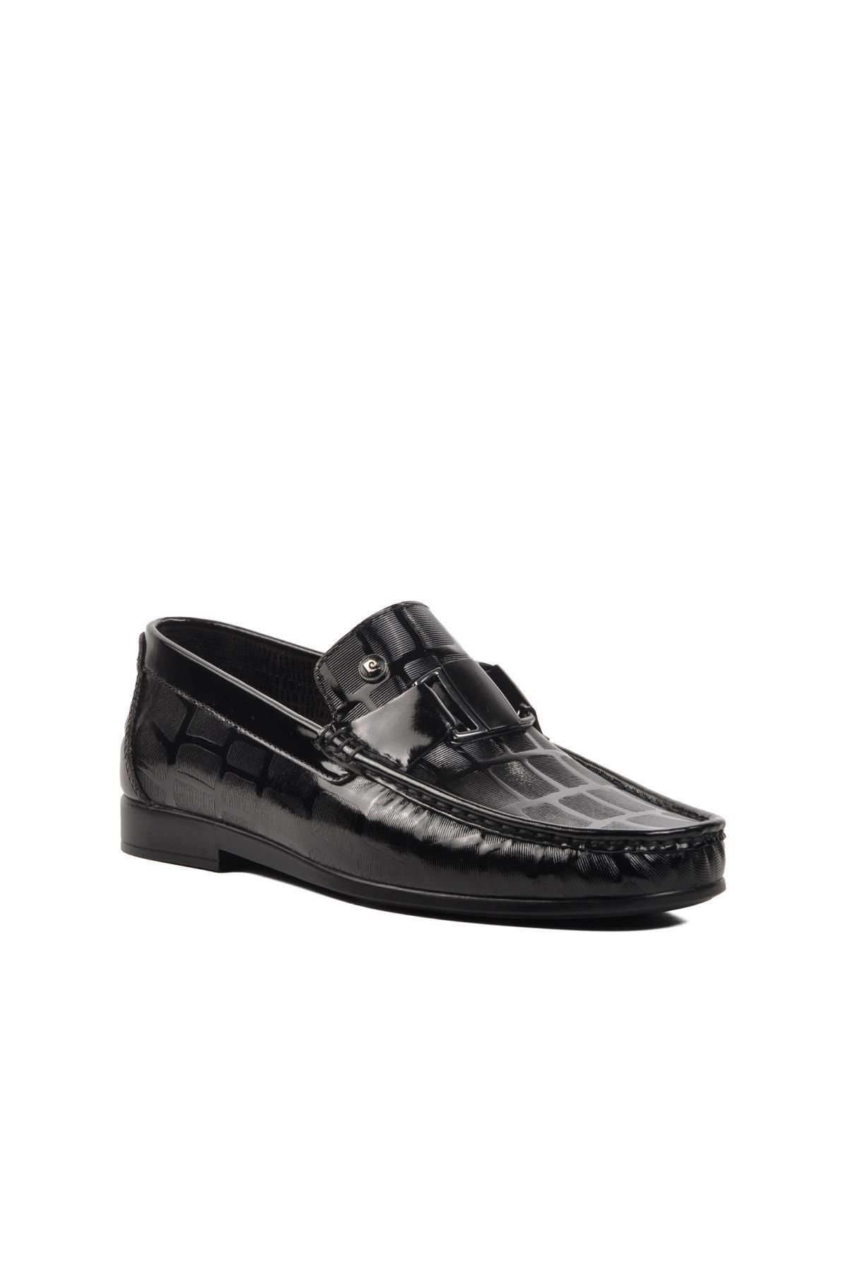 Pierre Cardin 25104 Siyah Rugan Hakiki Deri Erkek Loafer Ayakkabı