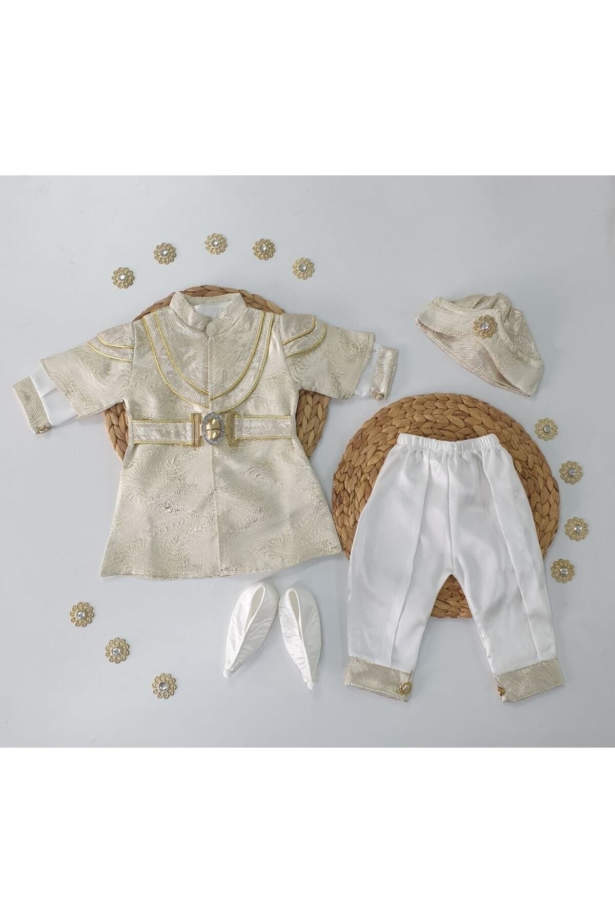 Cherub Baby Şehzade Erkek Bebek Mevlüt Ve Sünnet Kıyafeti Mevlütlük Sünnetlik Takım