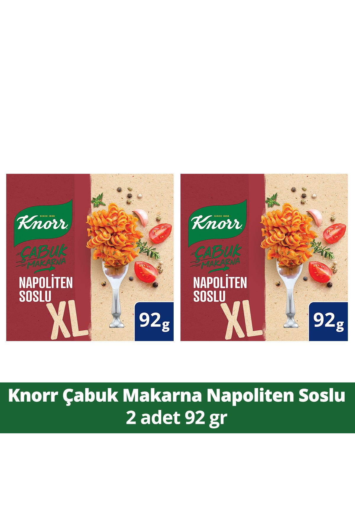Knorr Çabuk Makarna Napoliten 92 G X2 Adet
