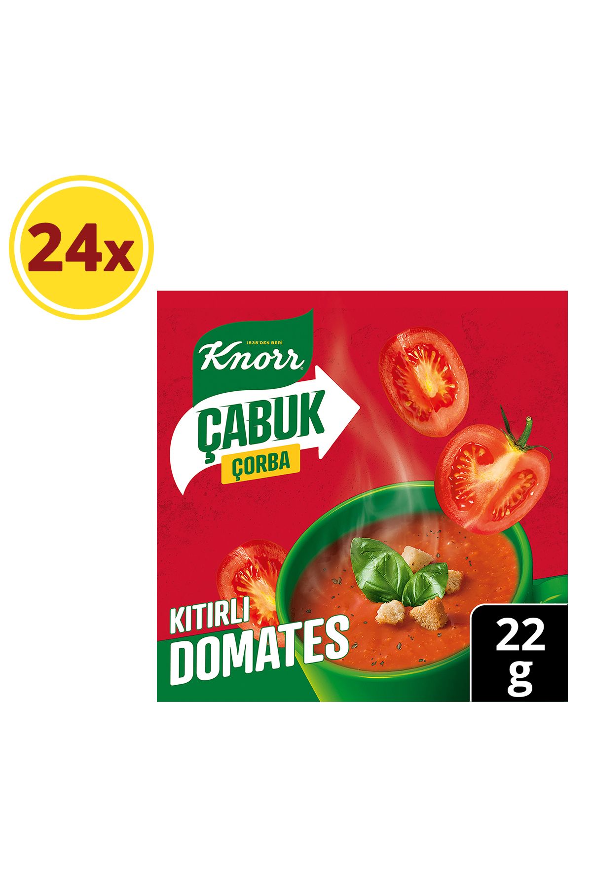Knorr Kıtırlı Domates Çabuk Çorba 22 gr X 24 Adet