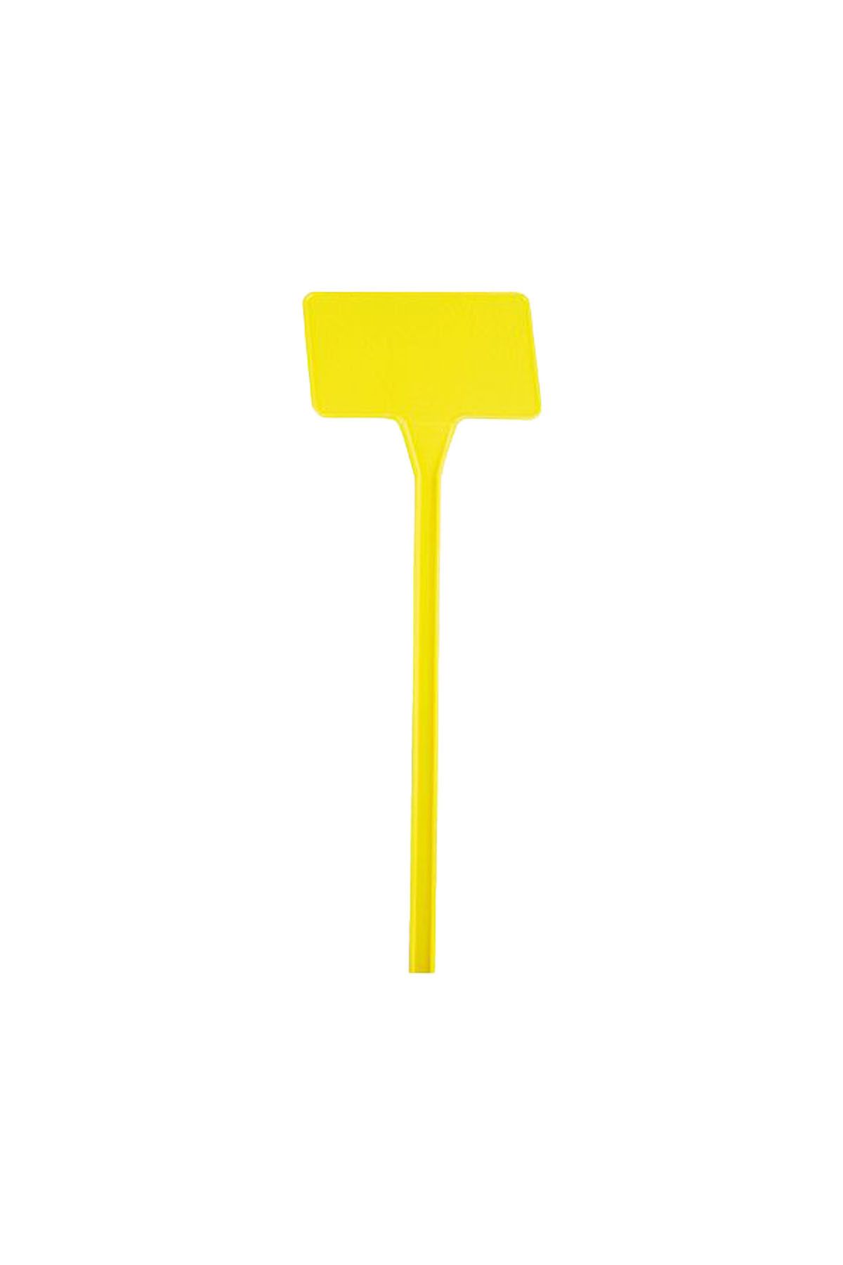ToXA Saksı Fiyat Etiketi 10 Adet Küçük Boy Sarı Plastik Çiçek Bitki Fidan Levhası Saplama Kazıklı Etiket