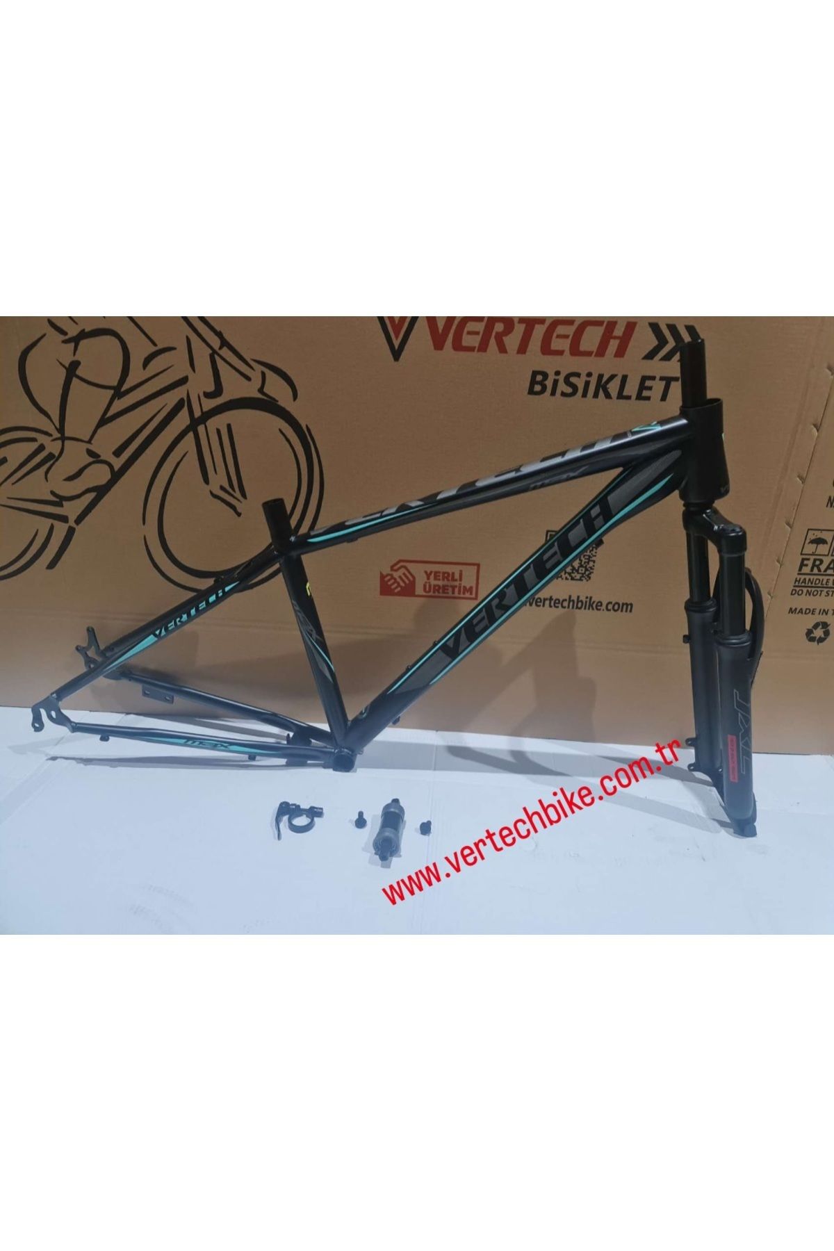 Vertech Bisiklet-kadro-27.5max-445mm-siyah/turkuaz