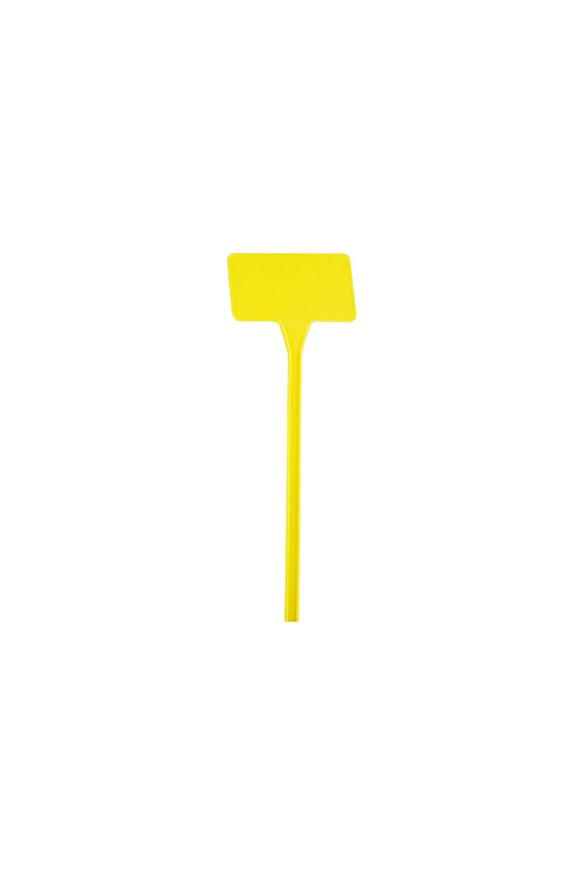 ToXA Saksı Fiyat Etiketi 10 Adet Mini Boy Sarı Plastik Çiçek Bitki Fidan Levhası Saplamalı Kazıklı Etiket