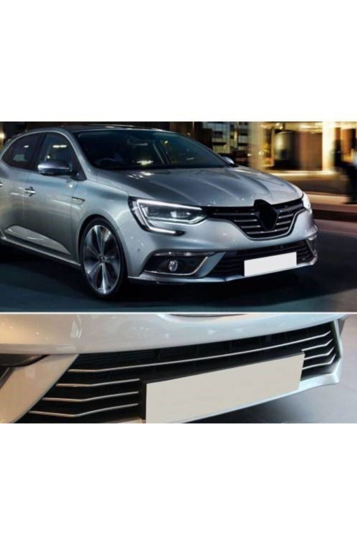 OTOTUNING53 Renault megane 4 hb-sedan krom ön tampon çıtası 7 prç 2016-2020