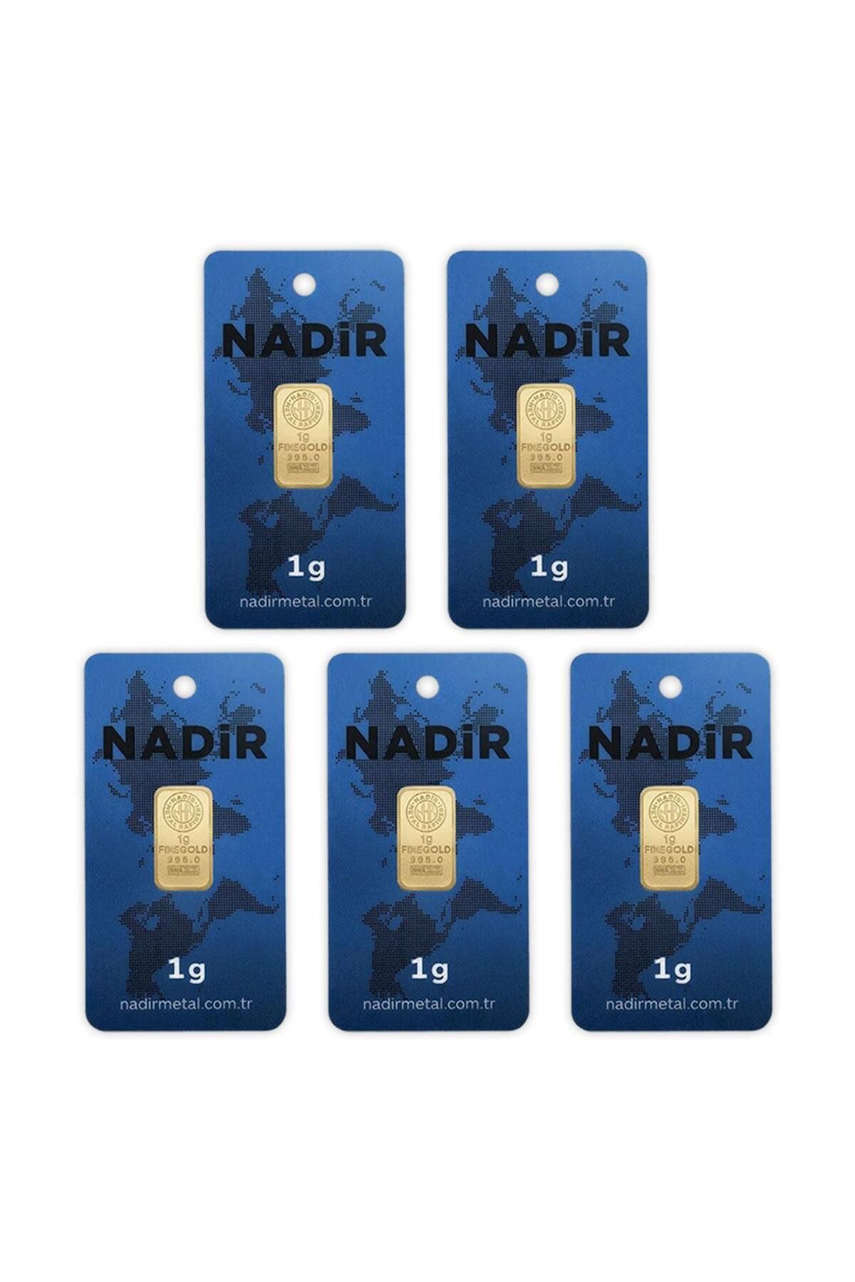 Nadir Gold 5 Adet 1 gr 24 Ayar Nadirgold gram Altın (DİKDÖRTGEN)