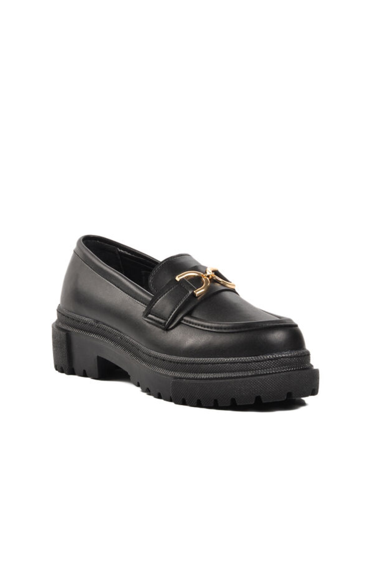 WALKWAY Siyah Kadın Loafer Ayakkabı