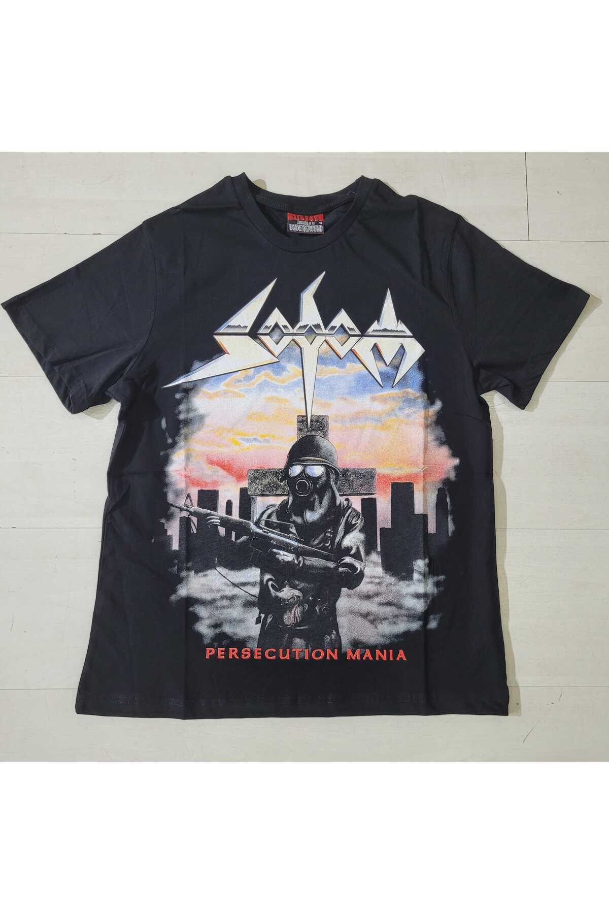 Sodom Men's Persecution Mania T-Shirt - Black, 100% Cotton, Band Merchandise Tee - View #7