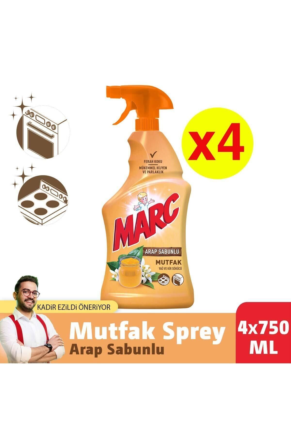 Marc Arap Sabunlu Mutfak Temizleyici Sprey 4x750 ml