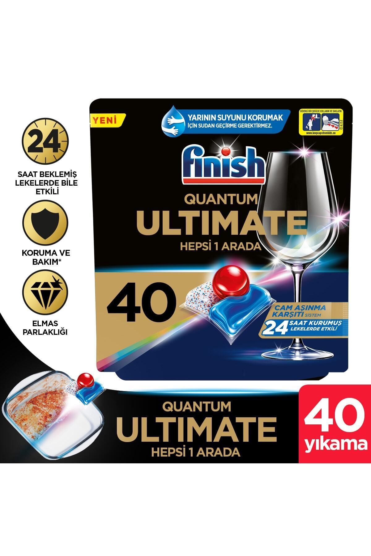 Finish Quantum Ultimate Bulaşık Makinesi Deterjanı  Kapsül Tablet 40 Adet