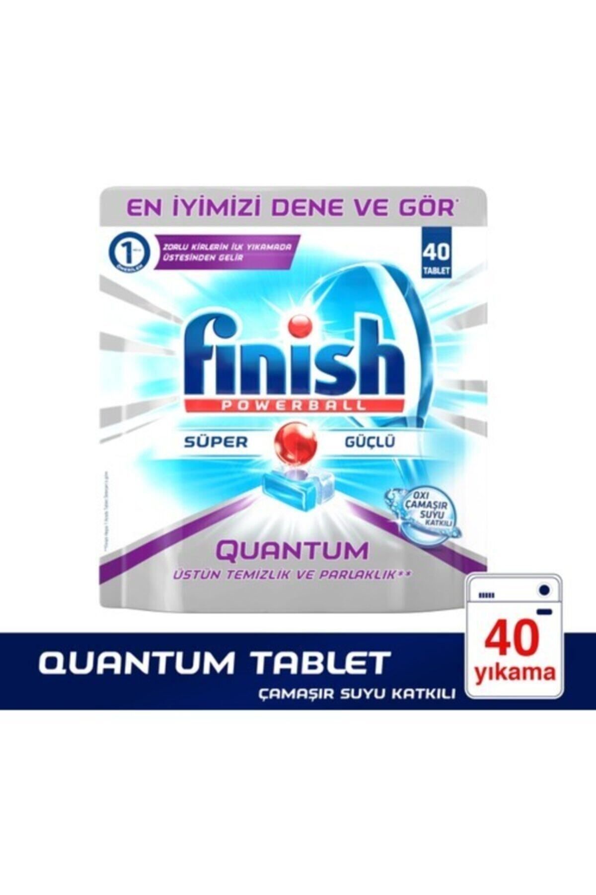Finish Quantum 40 Tablet Bulaşık Makinesi Deterjanı Çamaşır Suyu Katkılı