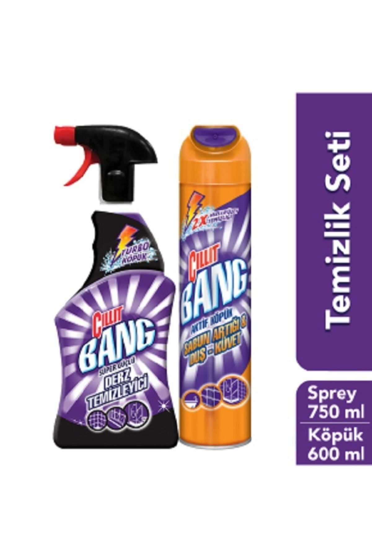 Cillit Bang Banyo Temizleyici Aktif Köpük 600ml + Cillit Bang Derz Temizleyici Sprey 750ml