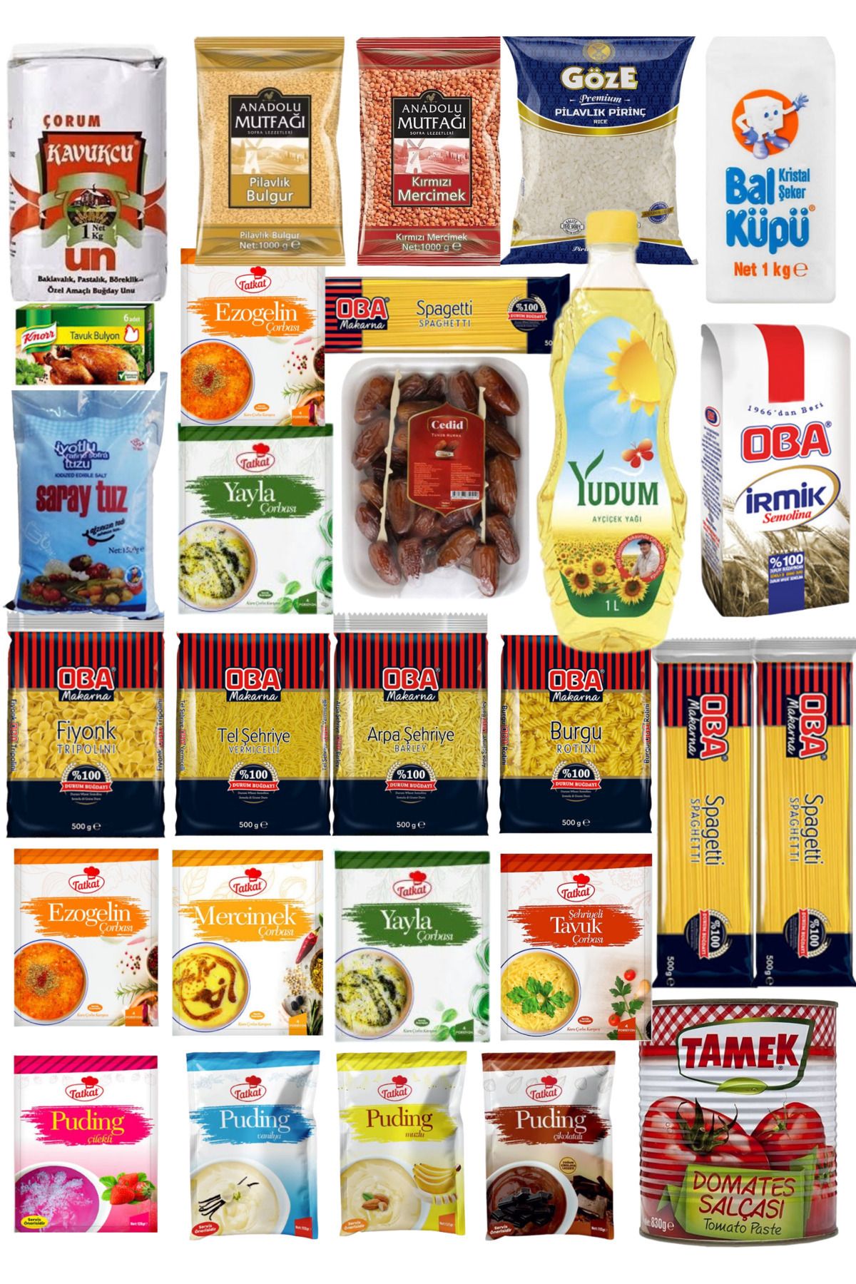 Yudum Ramazan paketi kumanya yardım gıda erzak kolisi lüks paket 28 parça ürün