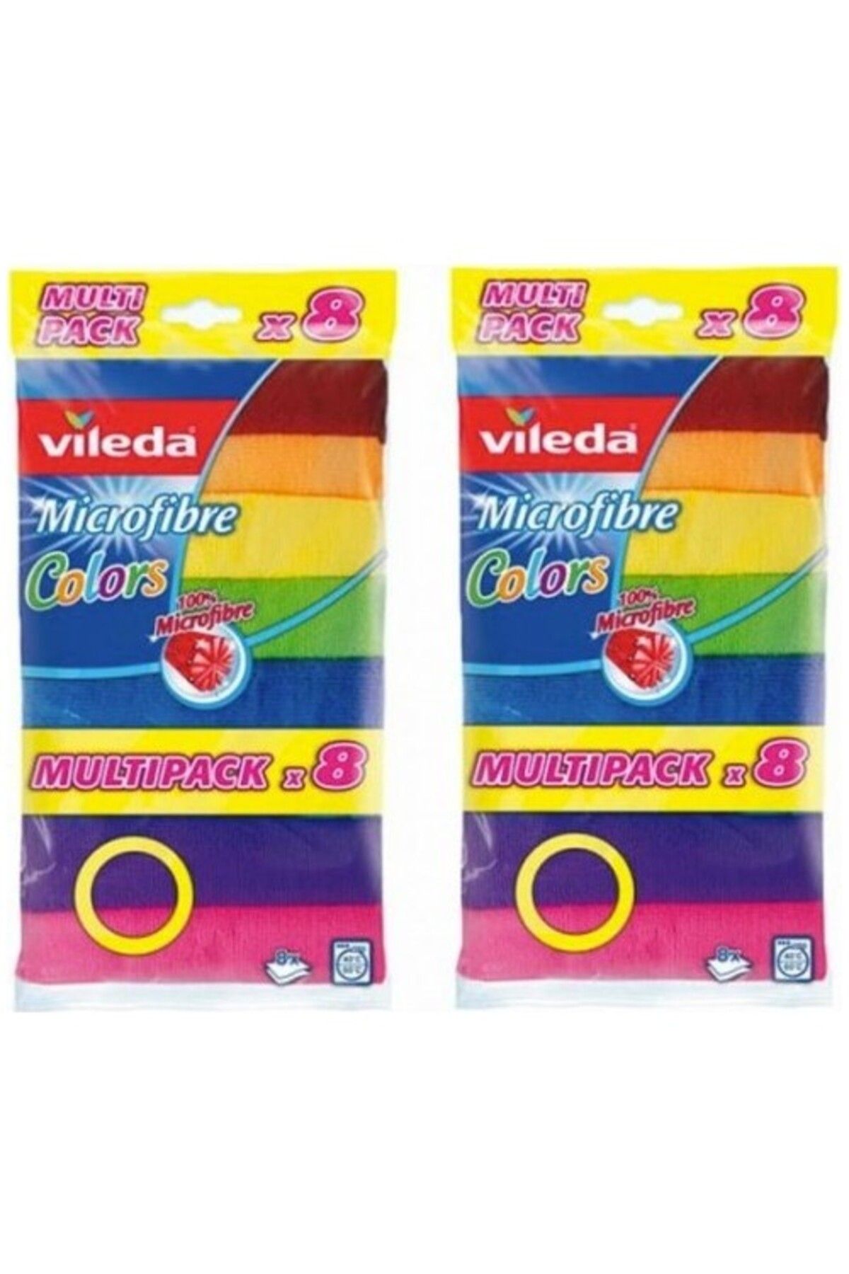 Vileda Mikrofiber Temizlik Bezi Colors 8 Li X 2 Adet