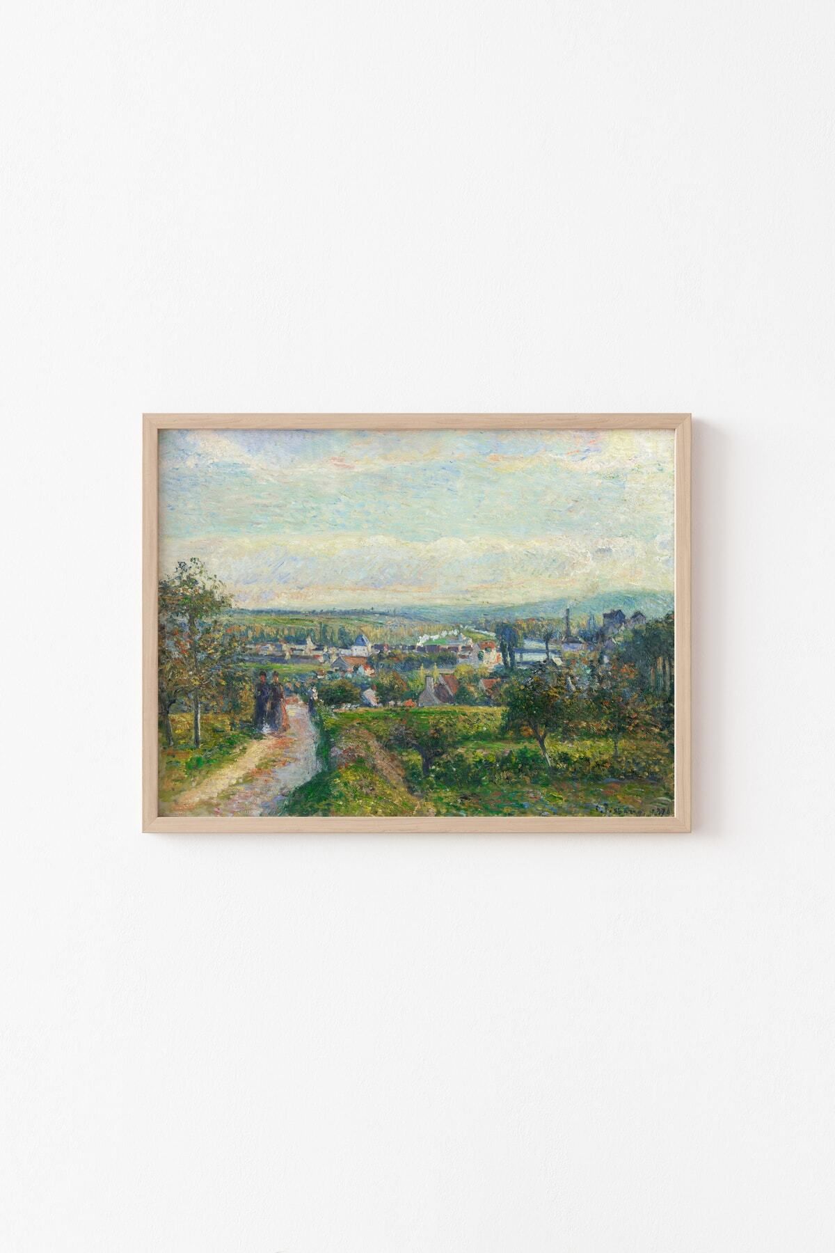 epiqart Saint-Ouen-l'Aumône - Camille Pissarro - Ahşap Çerçeve