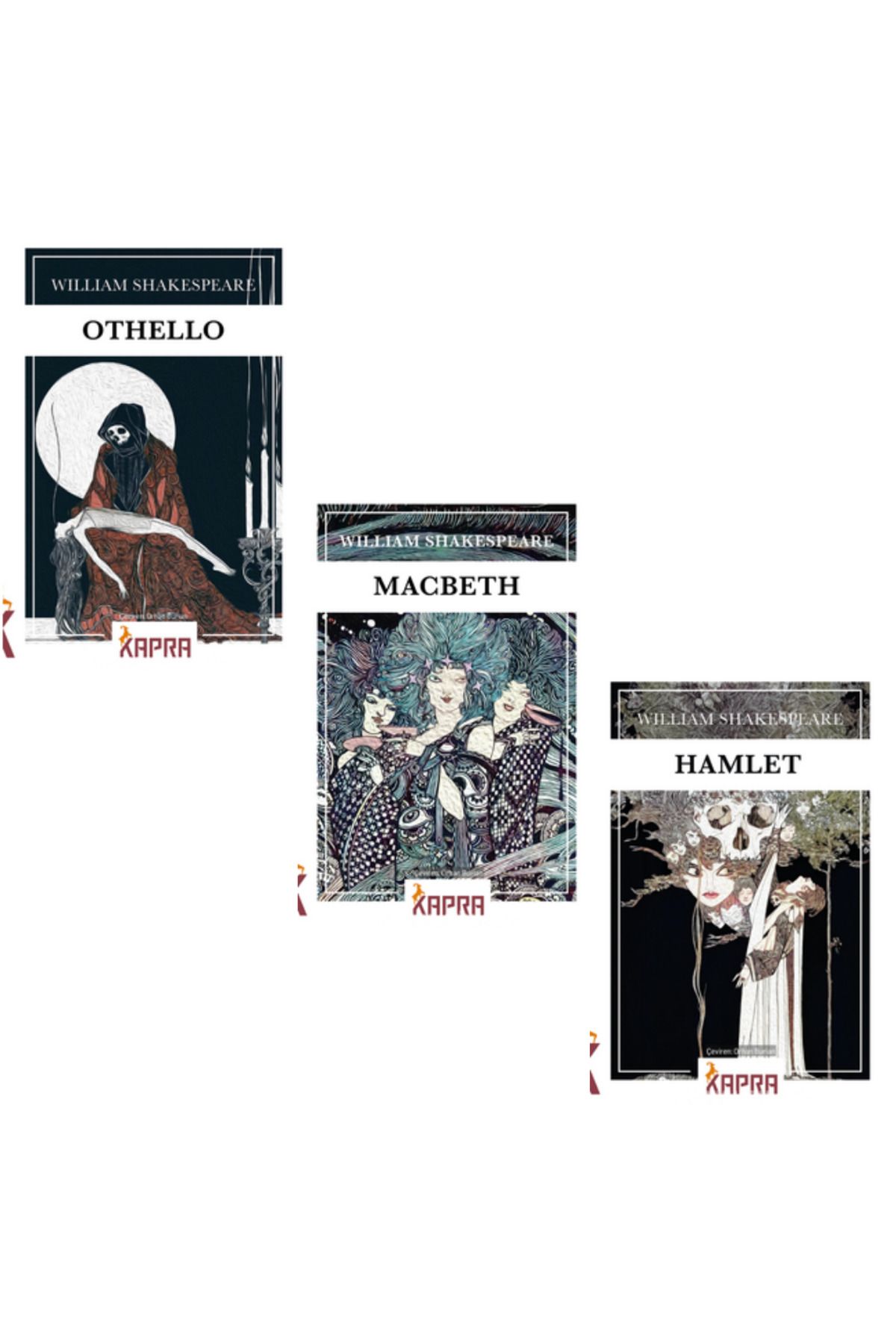 KAPRA YAYINLARI Othello - Hamlet - Macbeth / Shakespeare 3 Kitap Set