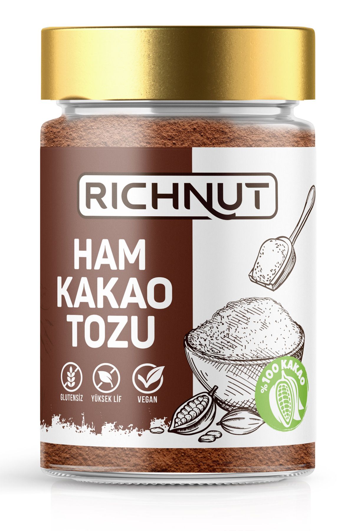 RİCHNUT Naturel Ham Kakao Tozu 140 gr