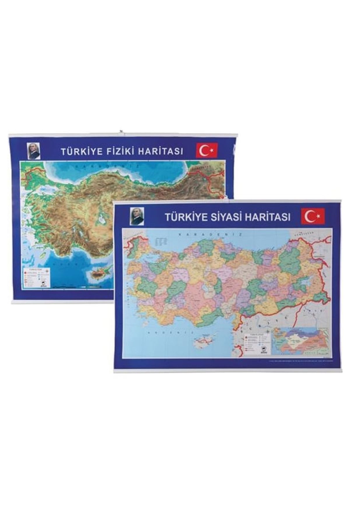 Toptan Bulurum Gülpaş Türkiye Fiziki ve Siyasi Harita Çıtalı