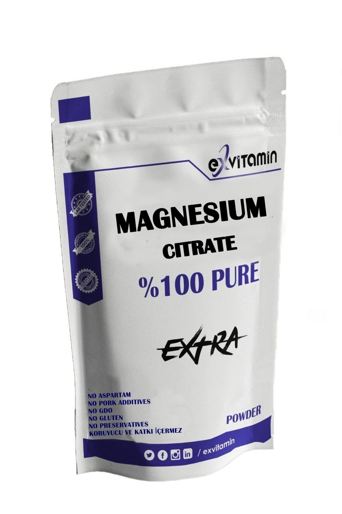 exvitamin Magnezyum Sitrat Saf 100 gr