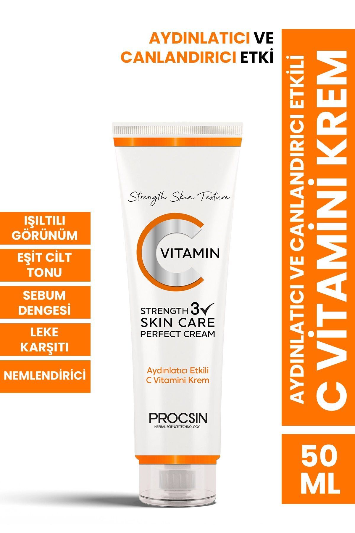 PROCSIN Aydınlatıcı Ve Canlandırıcı Etkili C Vitamini Krem 50 ml