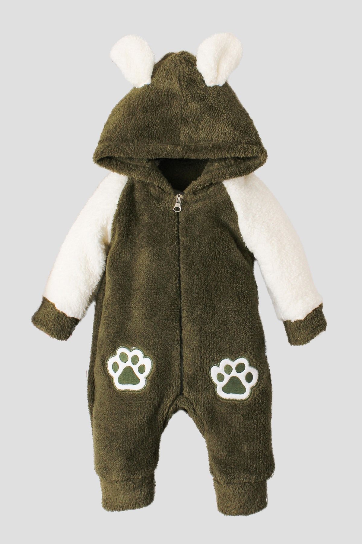 Kidex’s Baby kışlık Tatlı Peluş Welsoft Tulum Pati Detaylı Bebek Tulum