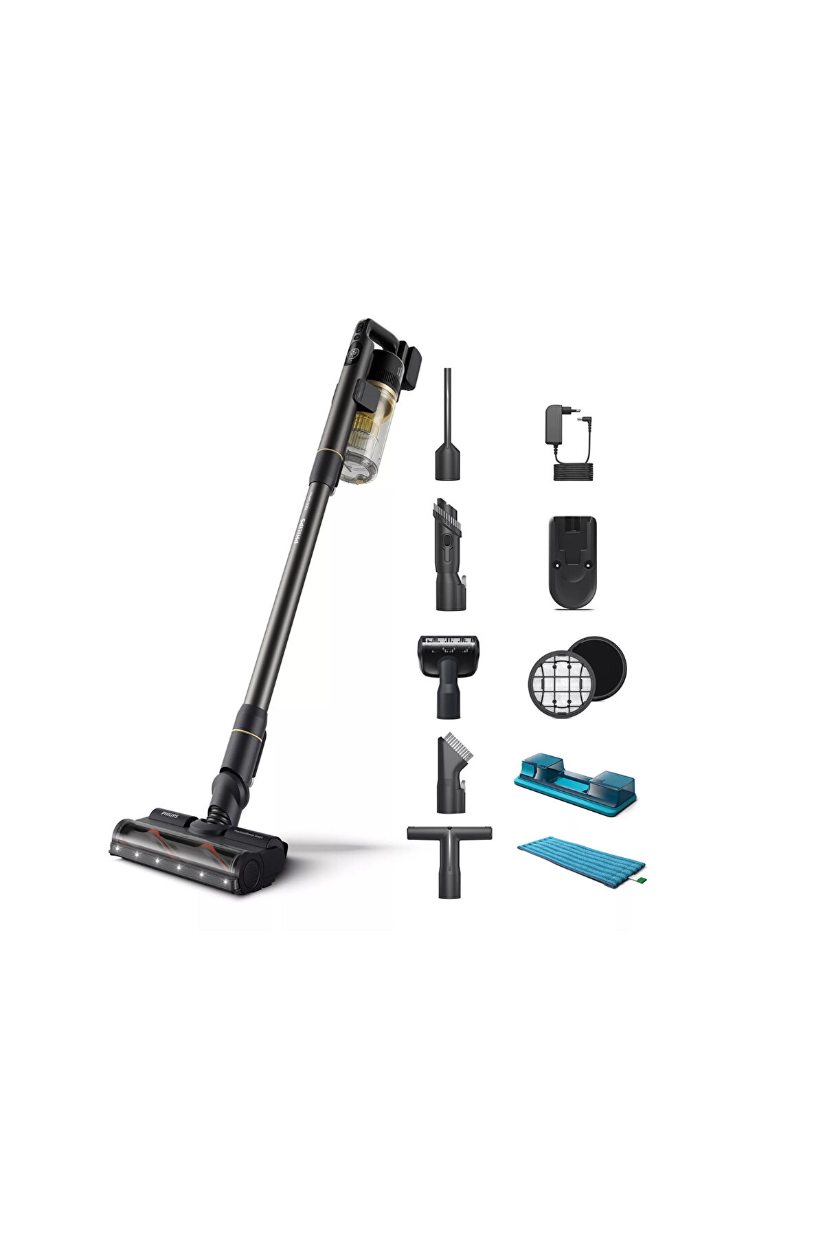 Precision Power Akıllı Başlıklı Led Işıklı Elektronik Başlıklı Kablosuz Dik Süpürge