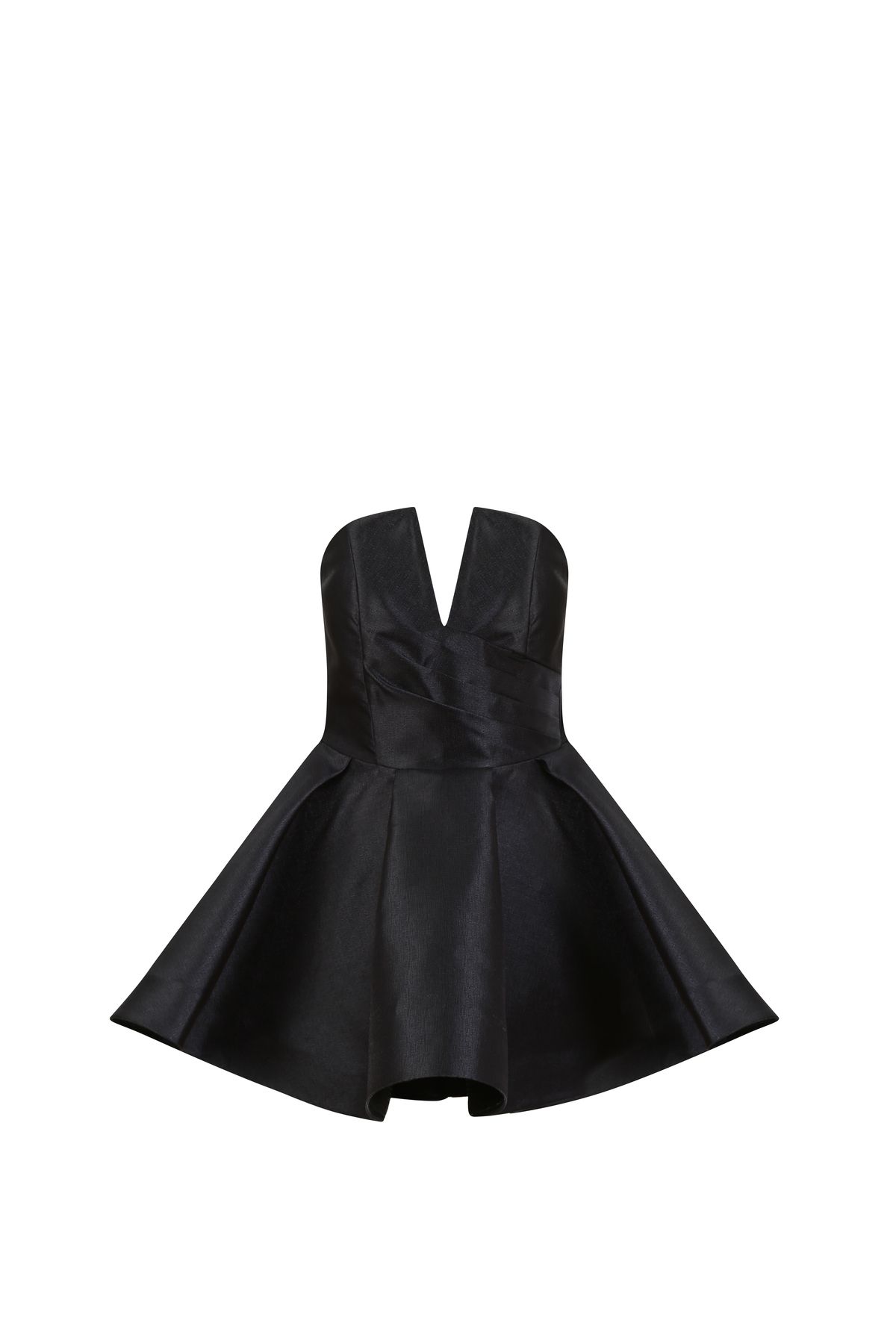 Rheme And Fons Özel Tasarım Couture El Işçiliği Siyah Dekolteli Mini Annabel Elbise