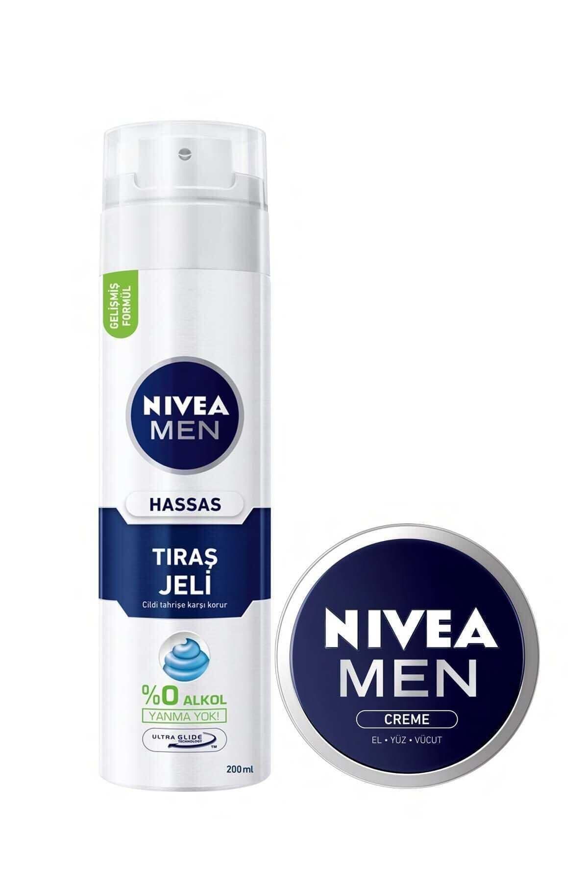 NIVEA Tıraş Jeli Hassas + Men Crème 30 ml