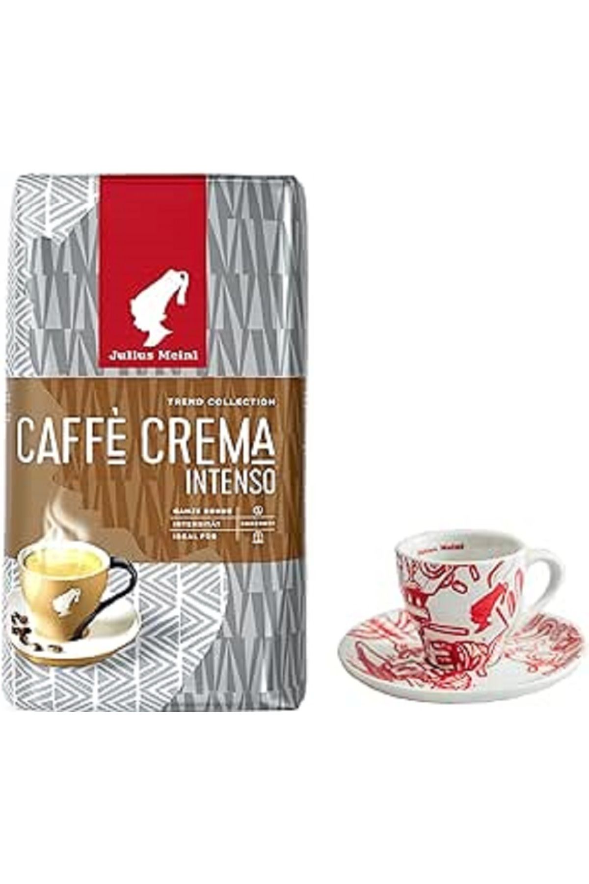Julius Meinl Caffe Crema Intenso Çekirdek Kahve 1 Kg + 160. Yıl Retro Kahve Fincanı