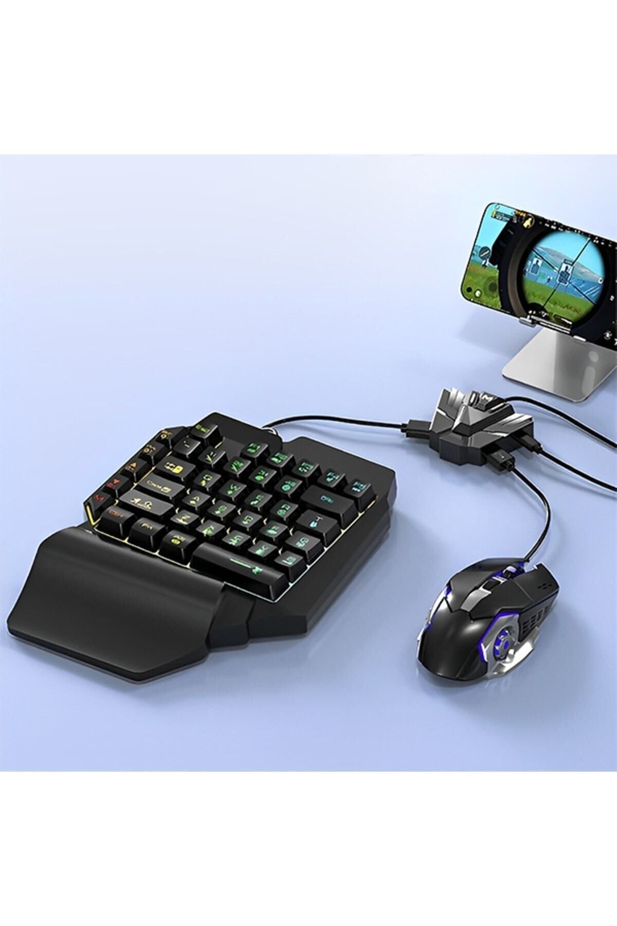 Memo Zh01 Pubg Oyun Konsolu 3in1-klavye Mouse Bağlayıcı 3 Lü Set Siyah