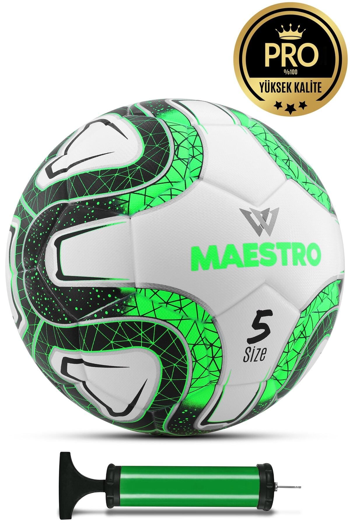 Telvesse Futbol Topu Maestro Pompalı Sert Zemin Halı Saha Futbol Topu No:5 Sarı