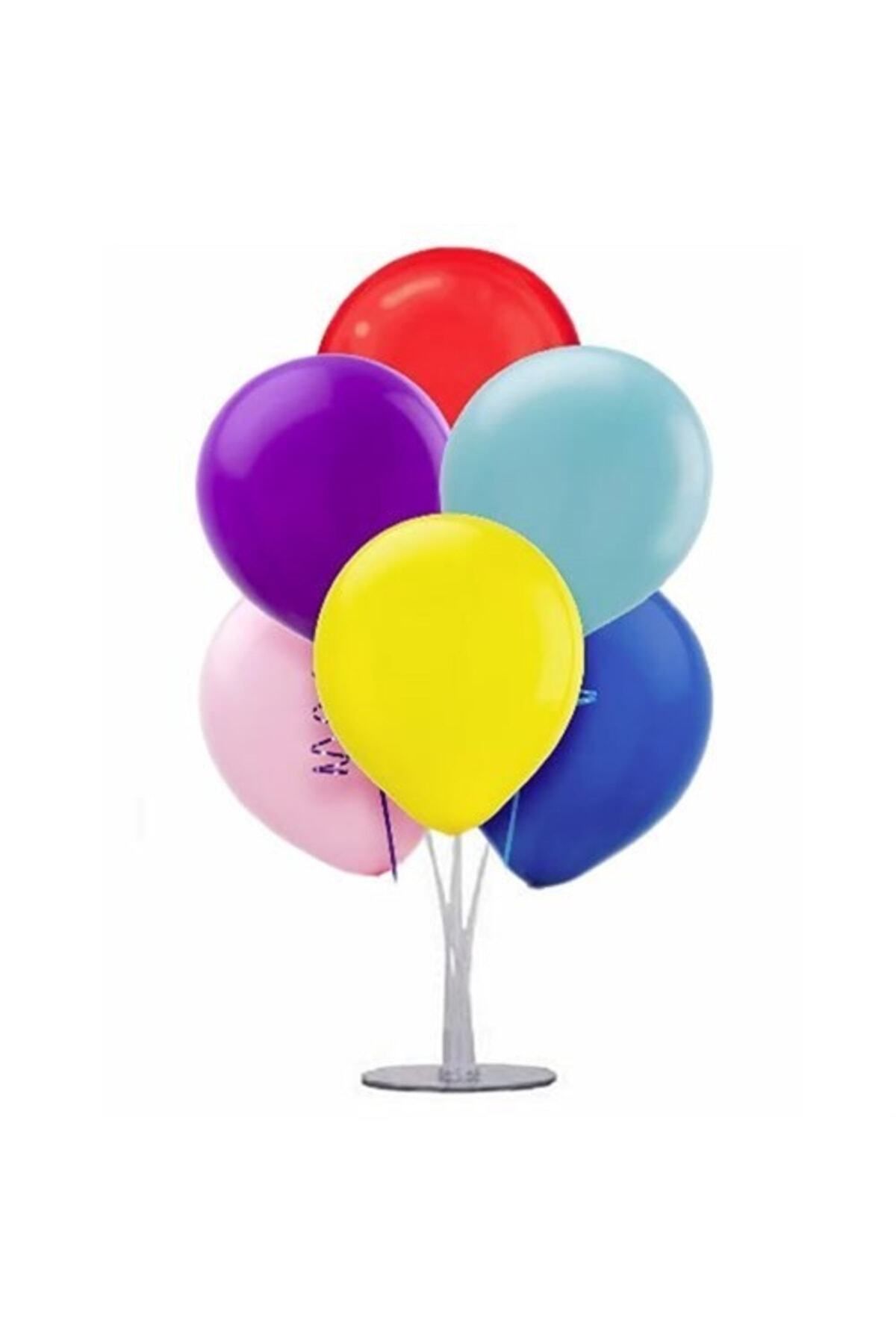 Partioutlet Metalik Karışık Renkli Ayaklı Balon Standı