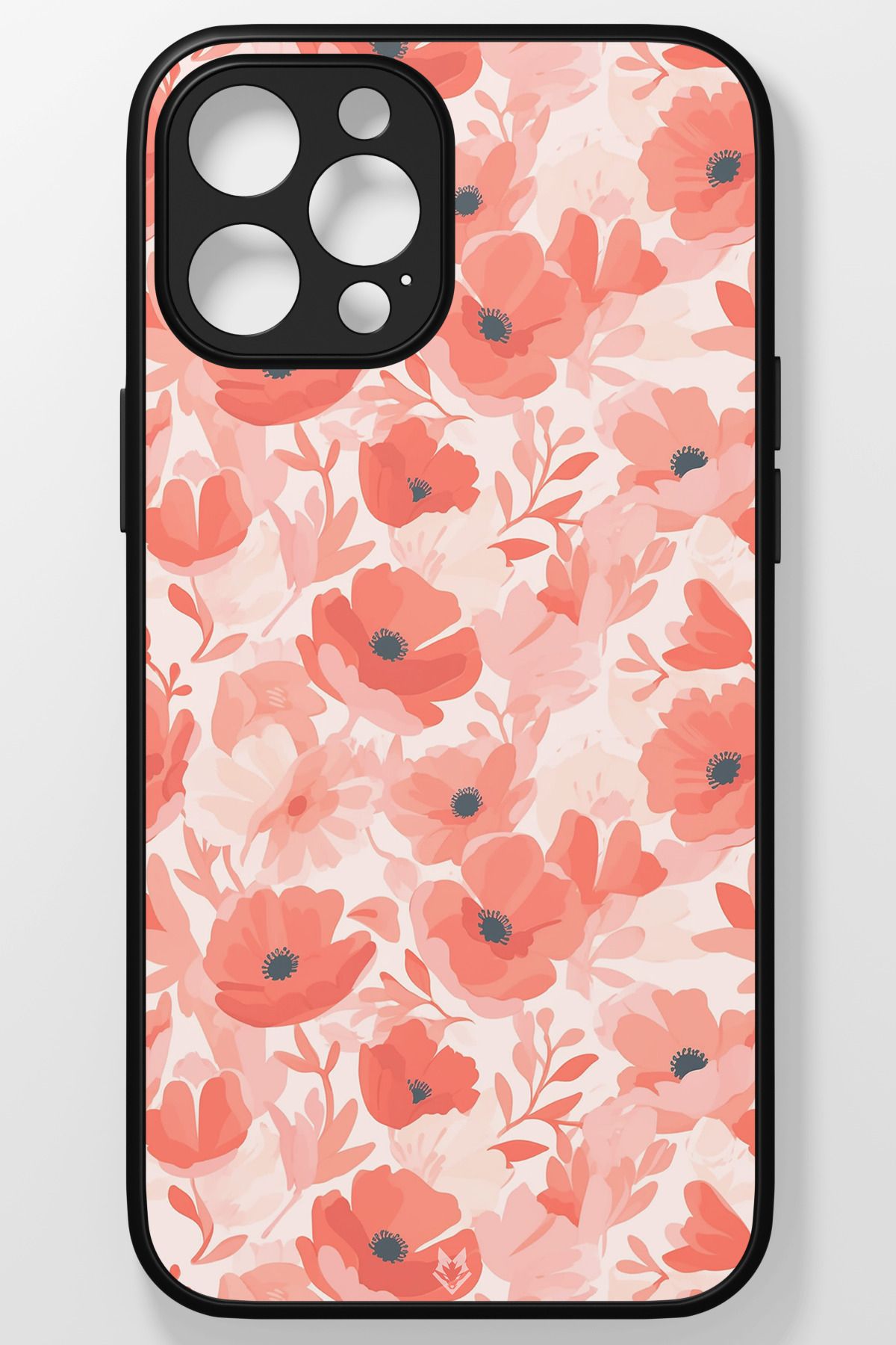 TREND Floral Çiçek Kırılmaz (TEMPERLİ) Cam Sert Plastik Iphone 14 Telefon Kılıfı