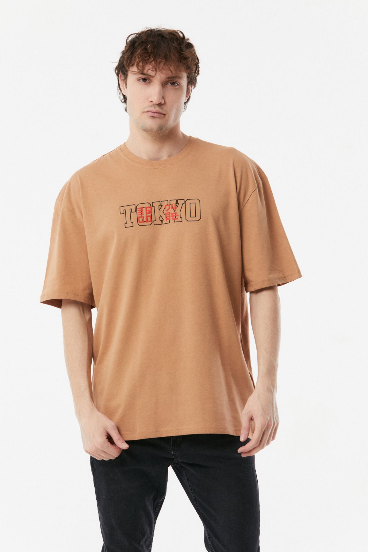 Fullamoda Tokyo Baskılı Oversize Tişört
