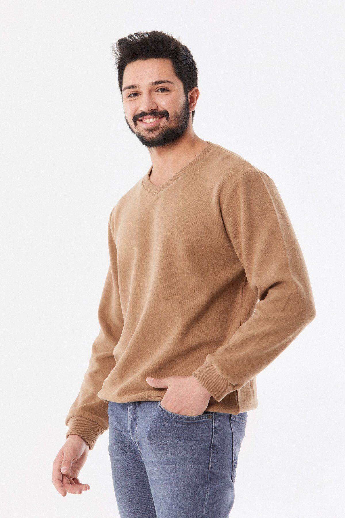 Fullamoda Basic V Yaka Sweatshirt