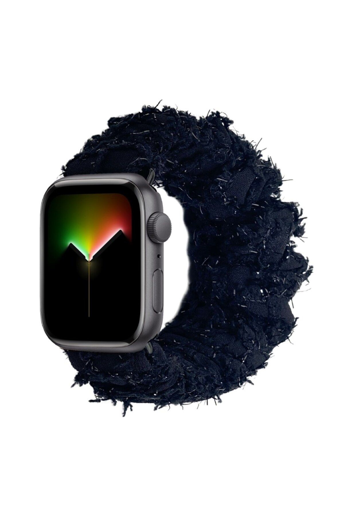 Macfame Apple Watch Uyumlu Siyah Tül Kordon