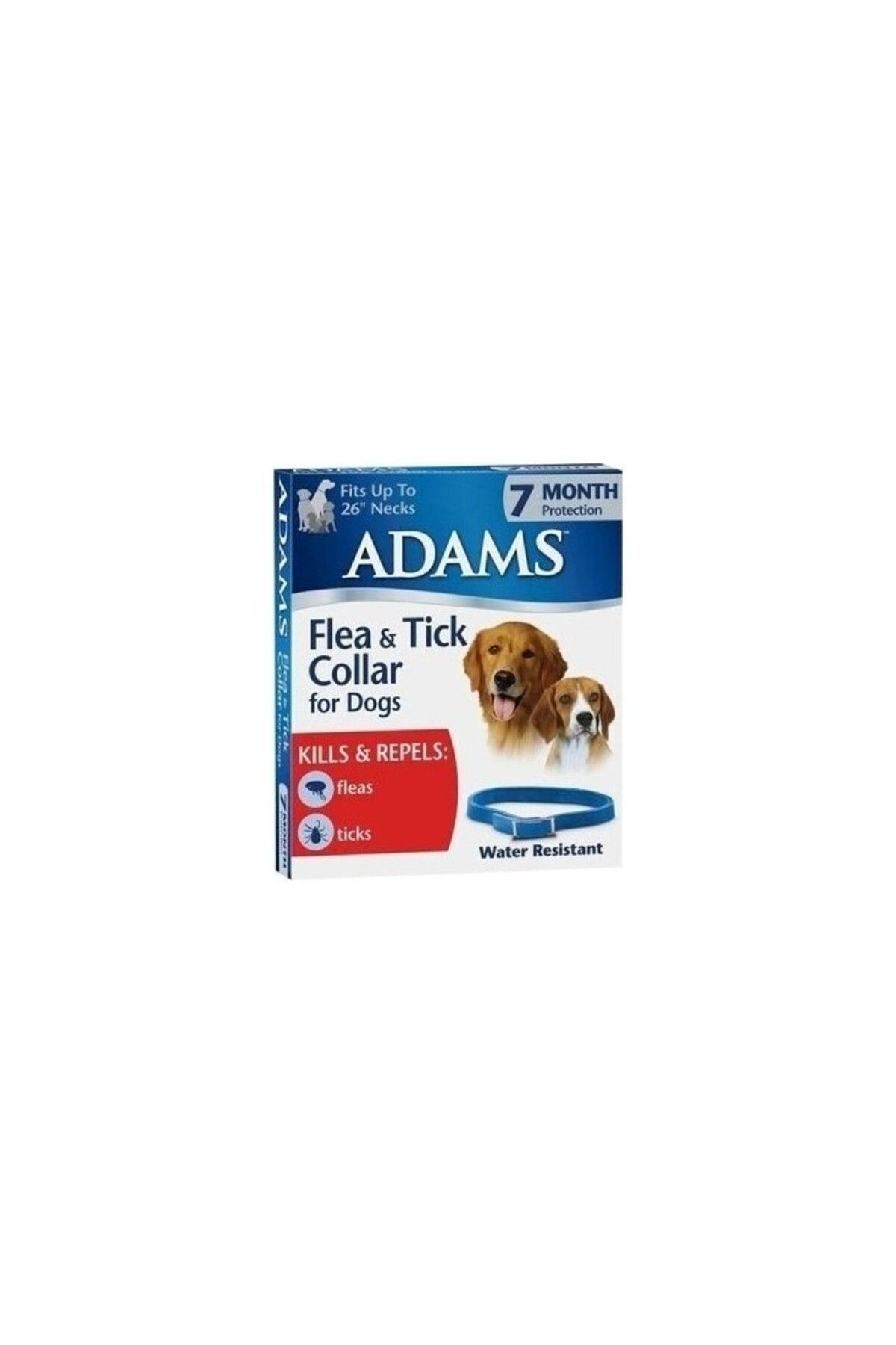 Adams Köpekler İçin Suya Dayanıklı 7 Ay Koruma Tüy Ve Deri Bakım Bit,Pire,Kene Tasması Flea & Ticks