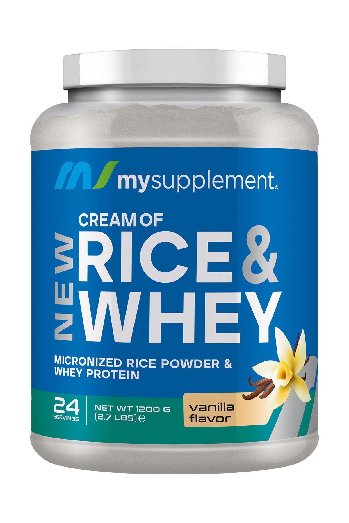 Mysupplement Whey Protein&cream Of Rıce Vanilya 1200 gr 15.8 gr Protein 28 gr Karbonhidrat