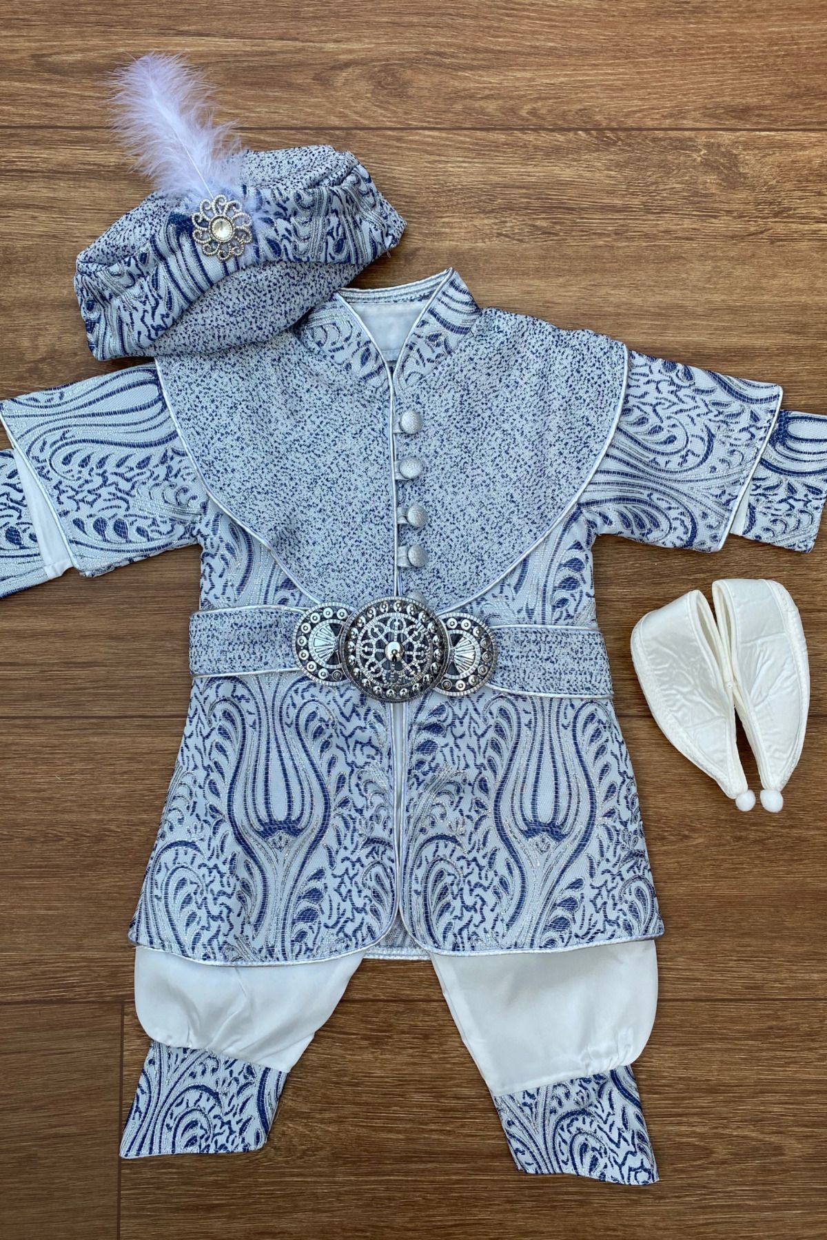 Cherub Baby Şehzade Erkek Bebek Mevlüt Ve Sünnet Kıyafeti Mevlütlük Sünnetlik Takım