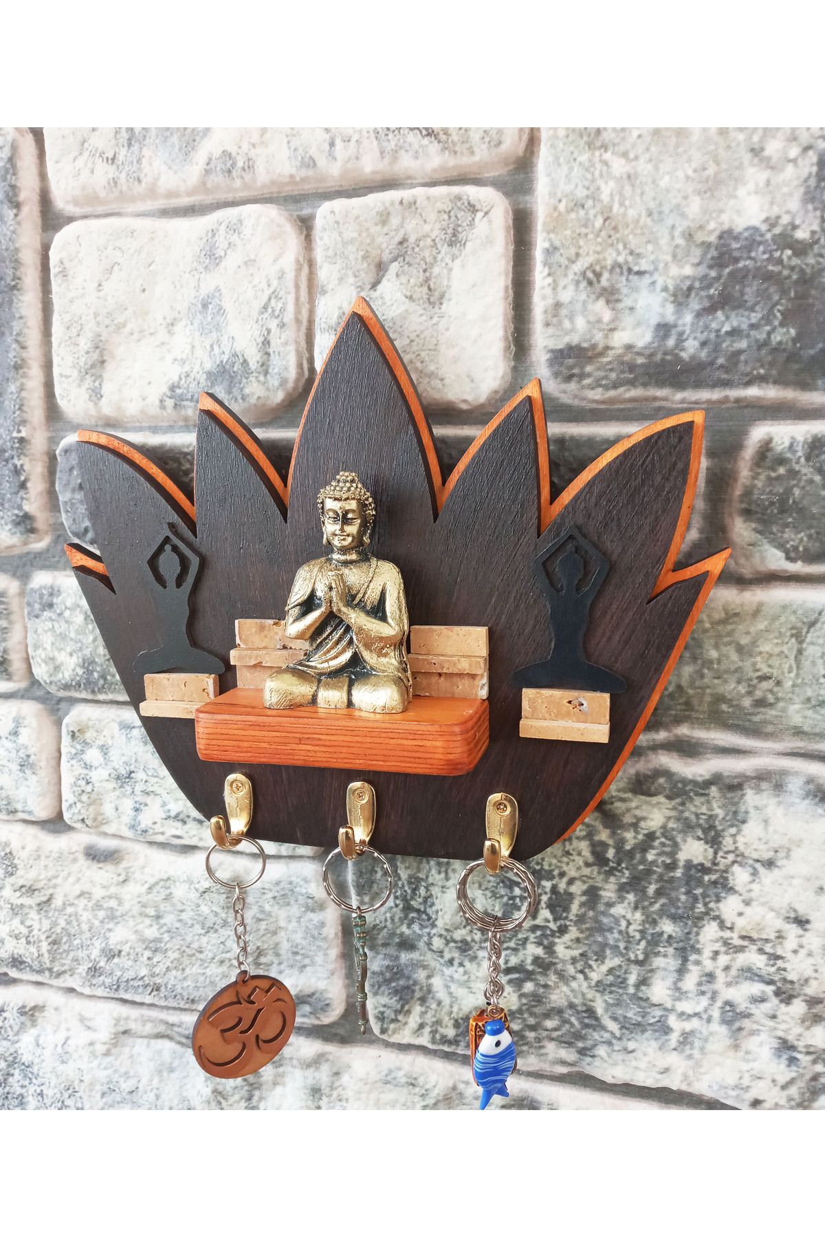 GÖKÇEN HOBİ Buda Buddha Lotus Anahtar Askısı