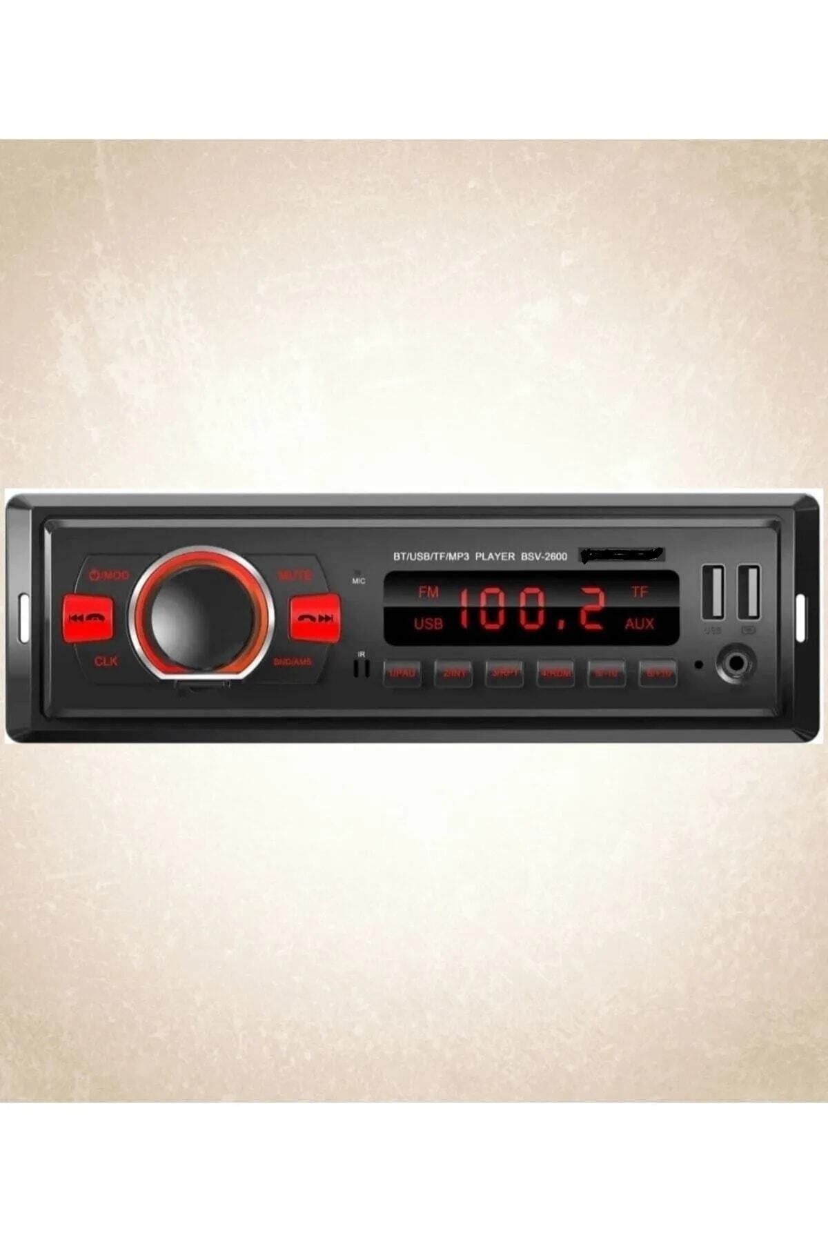 Daxom Dx-2600 Çift Usb Girişli Bluetooth Oto Teyp Araba Teybi Radyo Sd Aux Amfi Çıkışlı Kumandalı