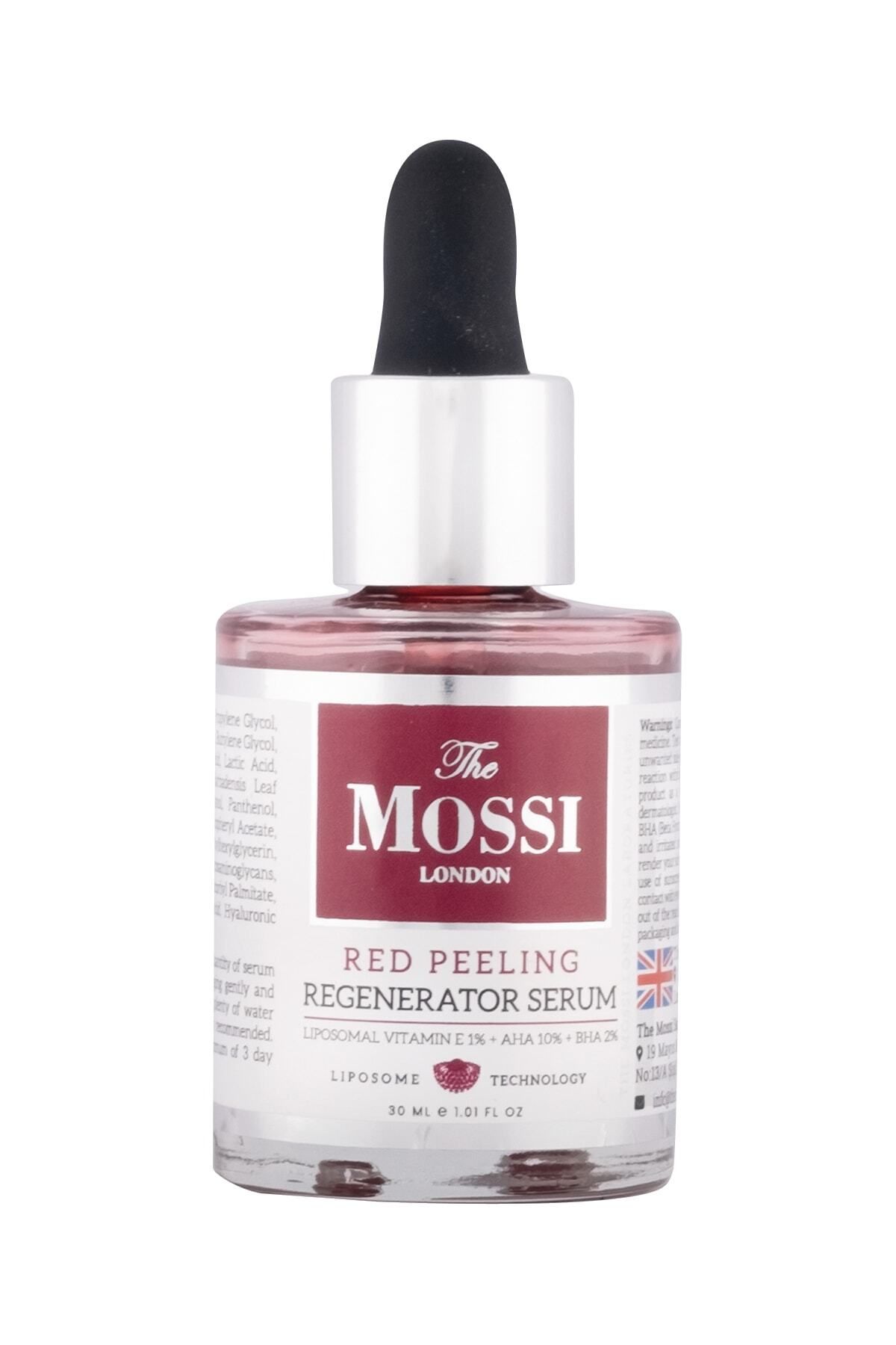 The Mossi London Red Peeling Regenerator Serum Liposomal Vitamin E 1% + Aha 10% + Bha 2% 30 Ml - Tml1013