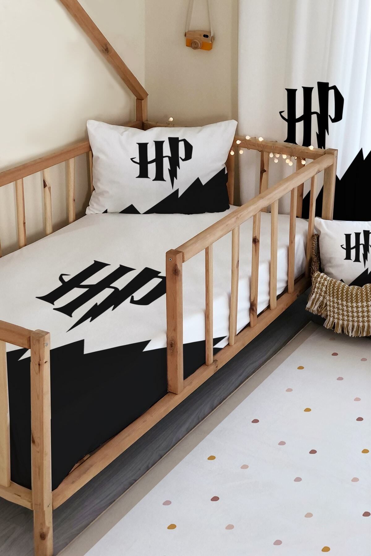 milroma Harry Potter Desen Kadife Doku Bebek Ve Çocuk Yatak Örtüsü Beyaz
